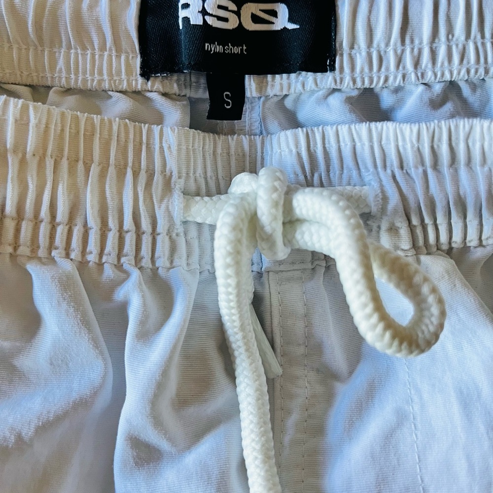 RSQ White Nylon Shorts with Drawstring - Picture 2 of 3